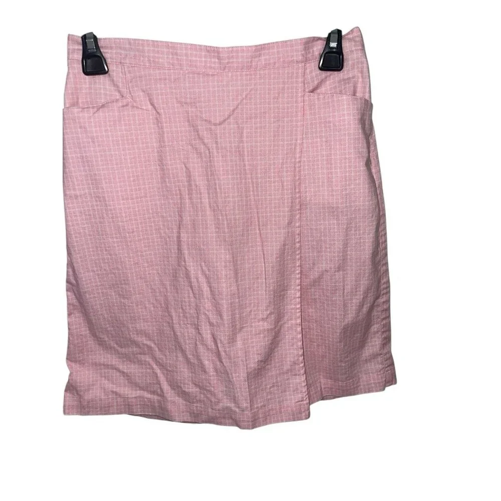 LIZ CLAIBORNE LIZ SPORT Women's Size 6 Pink Check Skort - Picture 2 of 12